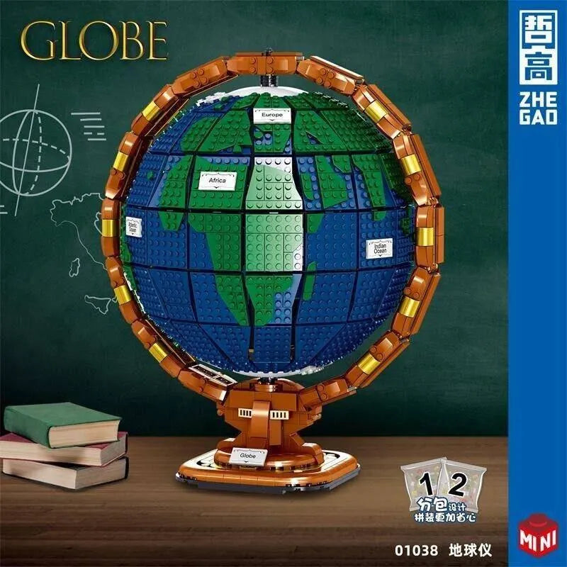 Building Blocks MOC Expert Idea Globe Earth MINI Bricks Toys - 2