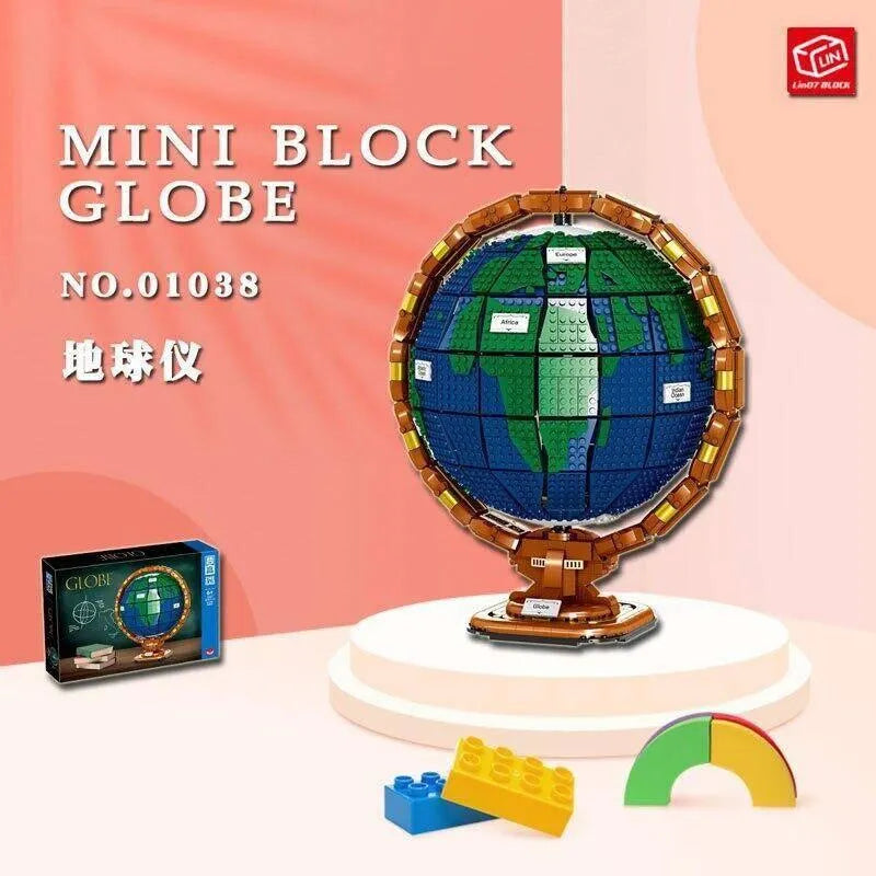 MOC Expert Globe Earth Mini Building Blocks Toys