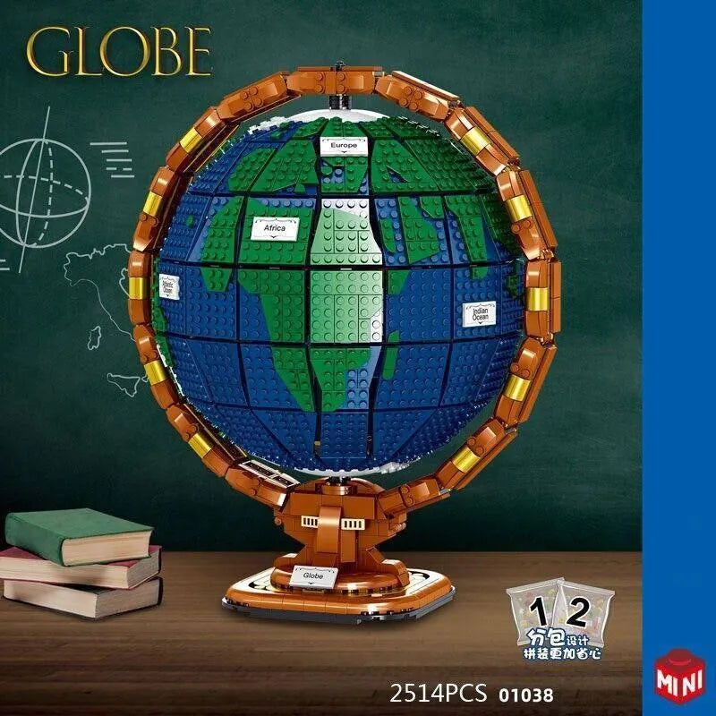 Building Blocks MOC Expert Idea Globe Earth MINI Bricks Toys - 4