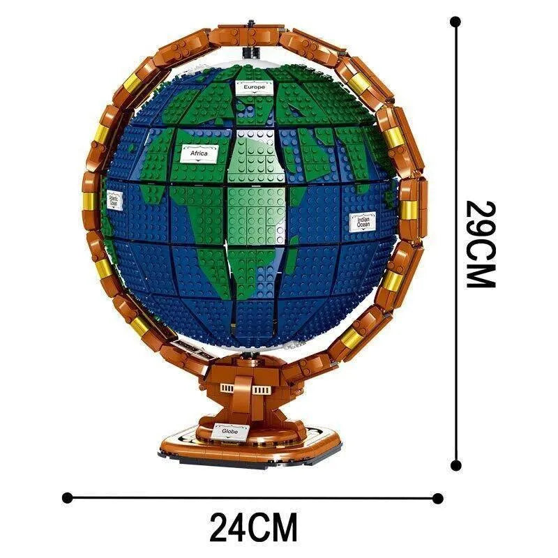 Building Blocks MOC Expert Idea Globe Earth MINI Bricks Toys - 1