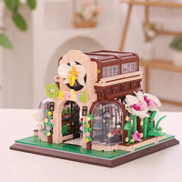 Thumbnail for Building Blocks MOC Expert Orchid Flower House Botanical Garden Bricks Toy Construction Set Toys - 2