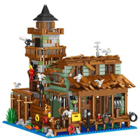 Thumbnail for Building Blocks MOC Fisherman Cabin House Pier MINI Bricks Toys - 1