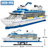 Thumbnail for Building Blocks MOC Ideas Cruise Liner Ship Ocean Boat MINI Bricks Toys - 3