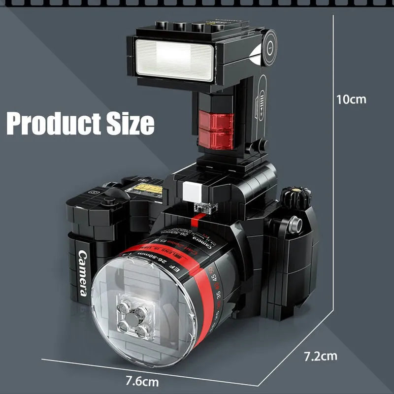 Camera Flower Mini Blocks Building Blocks Digital Camera MOC Ideas for Kids Toys