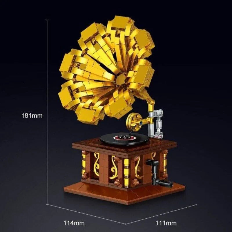 Building Blocks MOC Ideas Retro Phonograph MINI Bricks Toy 00937 Construction Set Toys - 3