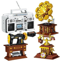 Thumbnail for Building Blocks MOC Ideas Retro Phonograph MINI Bricks Toy 00937 Construction Set Toys - 4