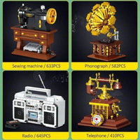 Thumbnail for Building Blocks MOC Ideas Retro Phonograph MINI Bricks Toy 00937 - 5