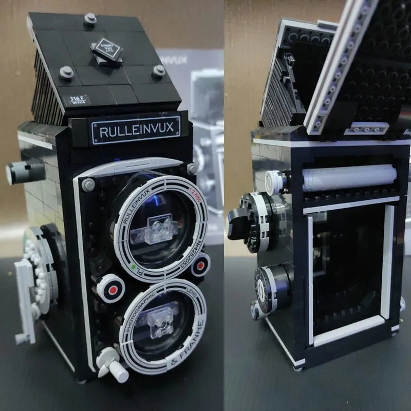 Bricks Block Camera MOC Ideas Vintage Digital Retro Camera Building Blocks