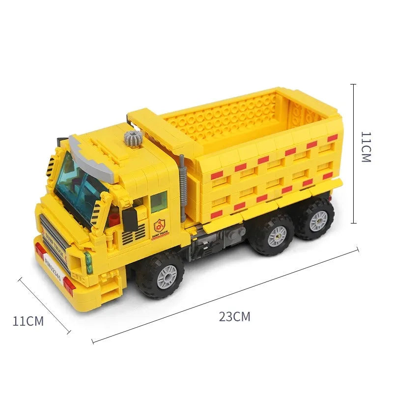 Building Blocks MOC Mini City Heavy Dump Car Truck Bricks Kids Toys - 3