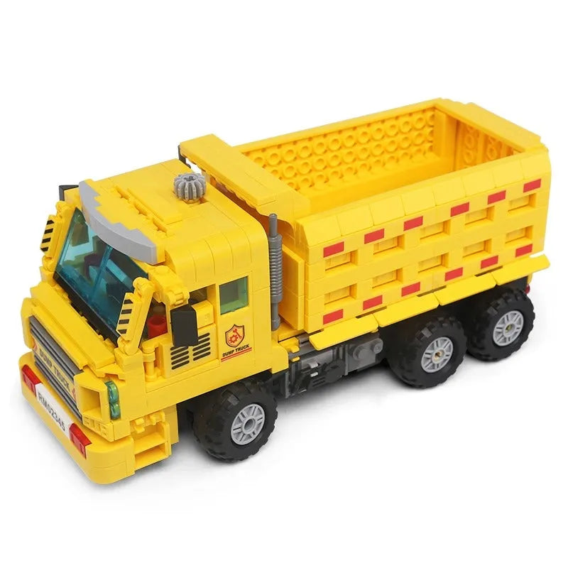 Building Blocks MOC Mini City Heavy Dump Car Truck Bricks Kids Toys - 7