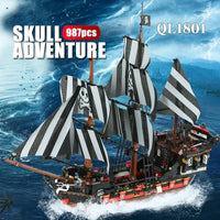 Thumbnail for Building Blocks MOC Pirates Of Caribbean Pirates Skull Ship Adventures - 2