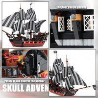 Thumbnail for Building Blocks MOC Pirates Of Caribbean Skull Ship Adventures - 7