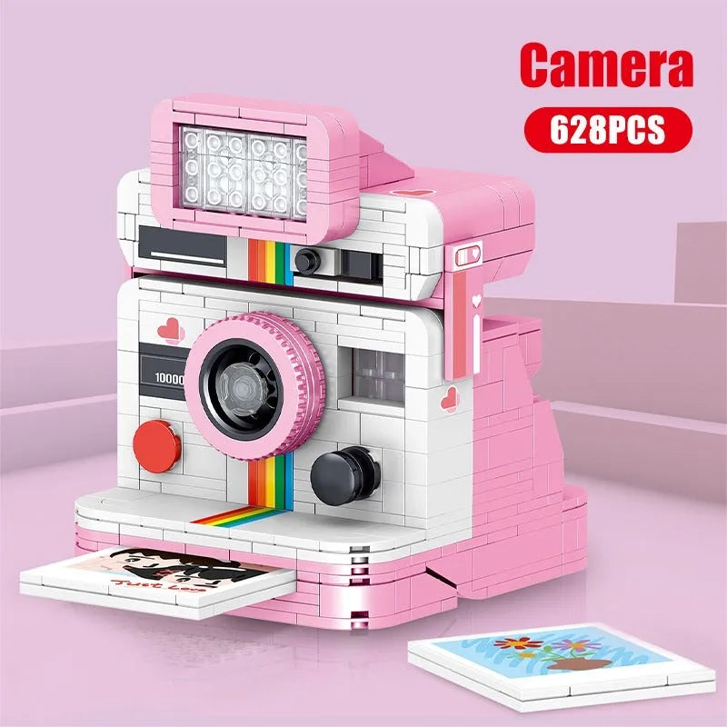 Building Blocks MOC Rainbow Instant Photo Camera MINI Bricks Toys - 6