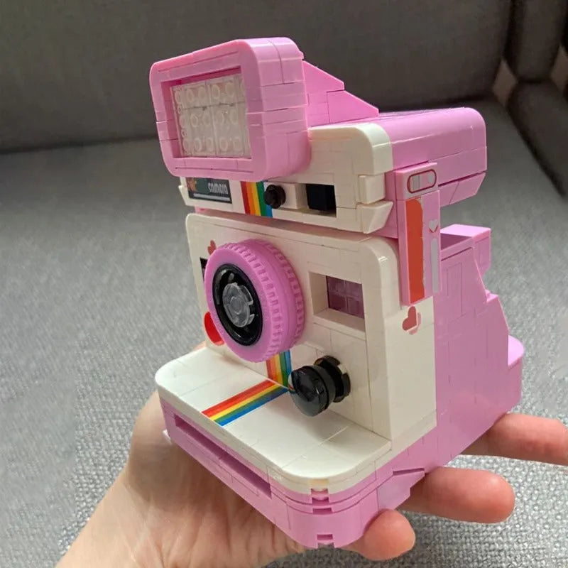 Building Blocks MOC Rainbow Instant Photo Camera MINI Bricks Toys - 13