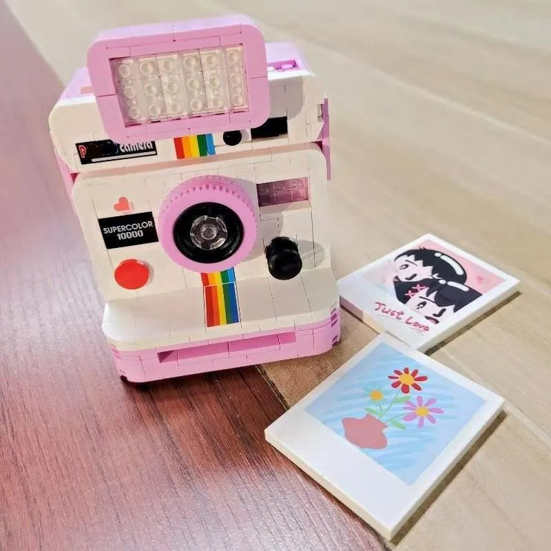 Building Blocks MOC Rainbow Instant Photo Camera MINI Bricks Toys - 10