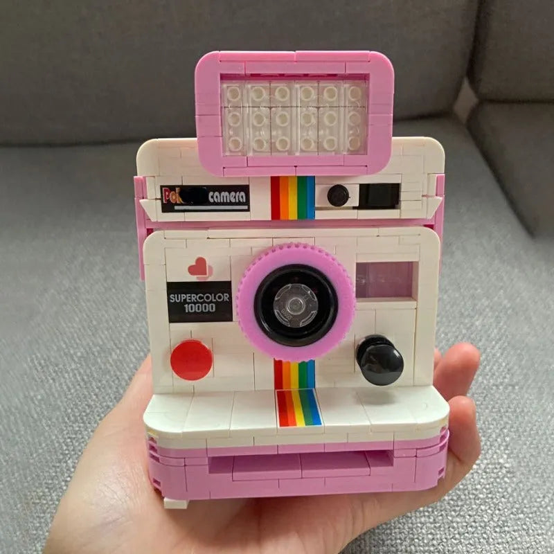 Building Blocks MOC Rainbow Instant Photo Camera MINI Bricks Toys - 1