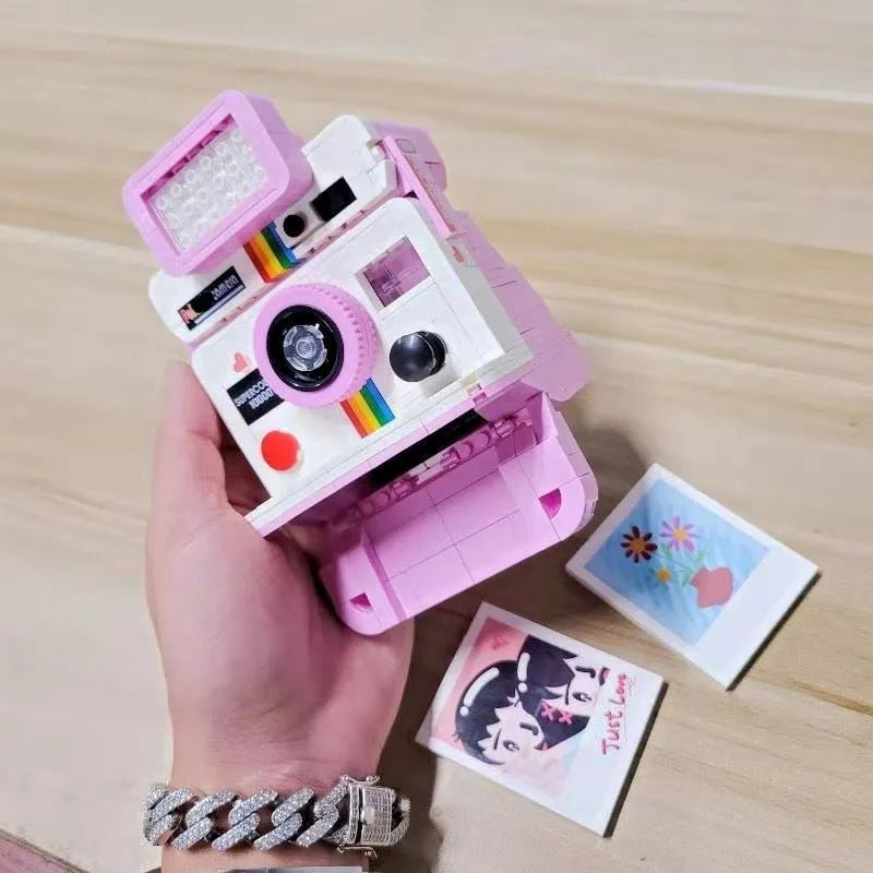 Building Blocks MOC Rainbow Instant Photo Camera MINI Bricks Toys - 12