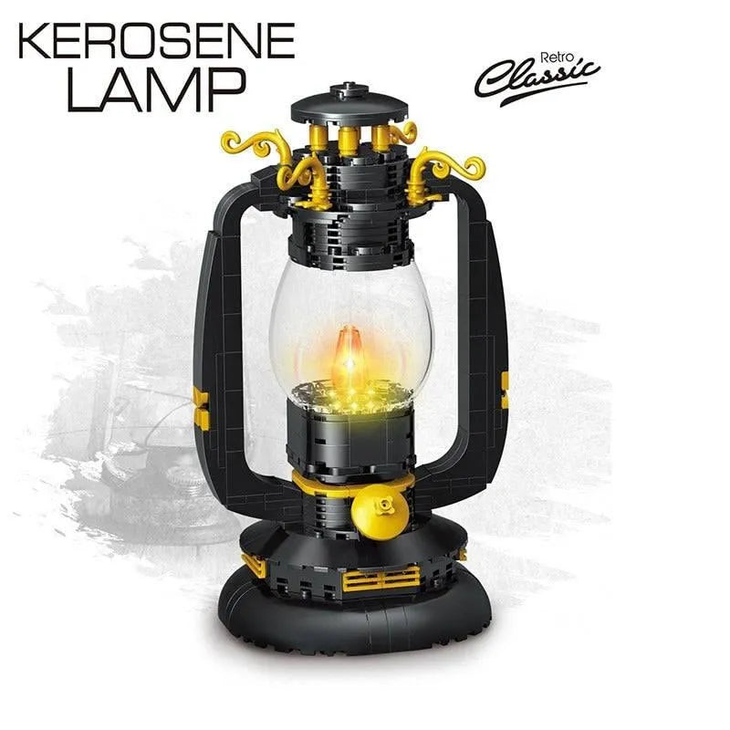 Building Blocks MOC Retro Classic Kerosene Lamp MINI Bricks Model Toys - 2