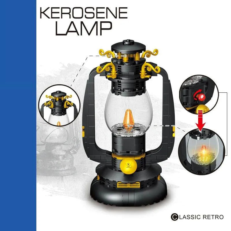 Building Blocks MOC Retro Classic Kerosene Lamp MINI Bricks Model Toys Construction Set Toys - 5