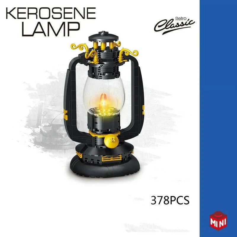 Building Blocks MOC Retro Classic Kerosene Lamp MINI Bricks Model Toys - 3