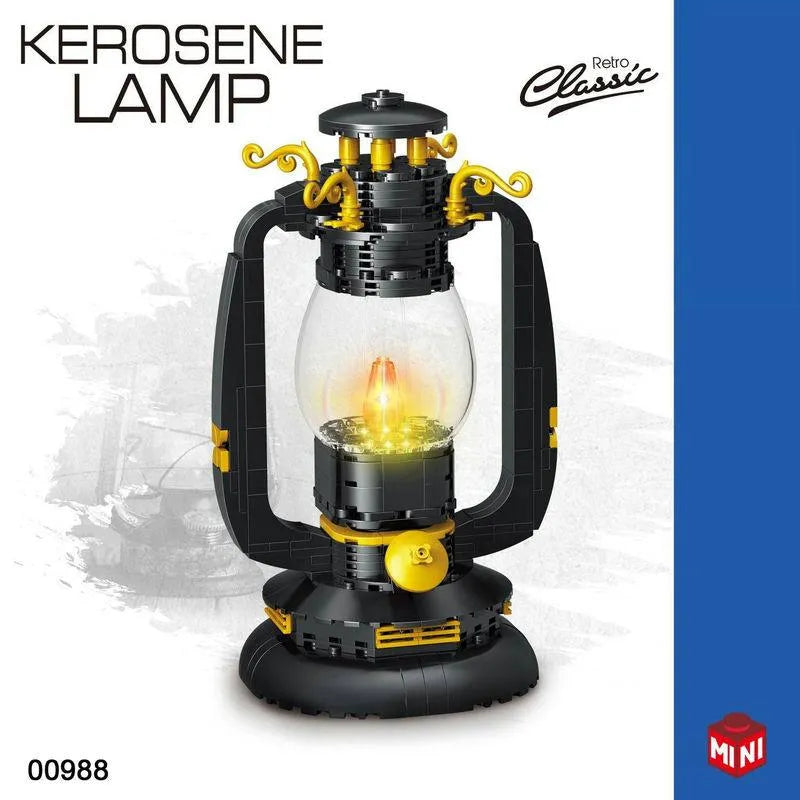 Building Blocks MOC Retro Classic Kerosene Lamp MINI Bricks Model Toys - 4