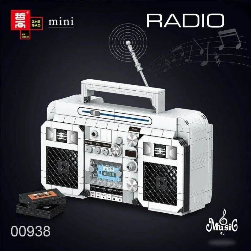 Building Blocks MOC Retro Classic Radio MINI Bricks Toys 00938 - 3