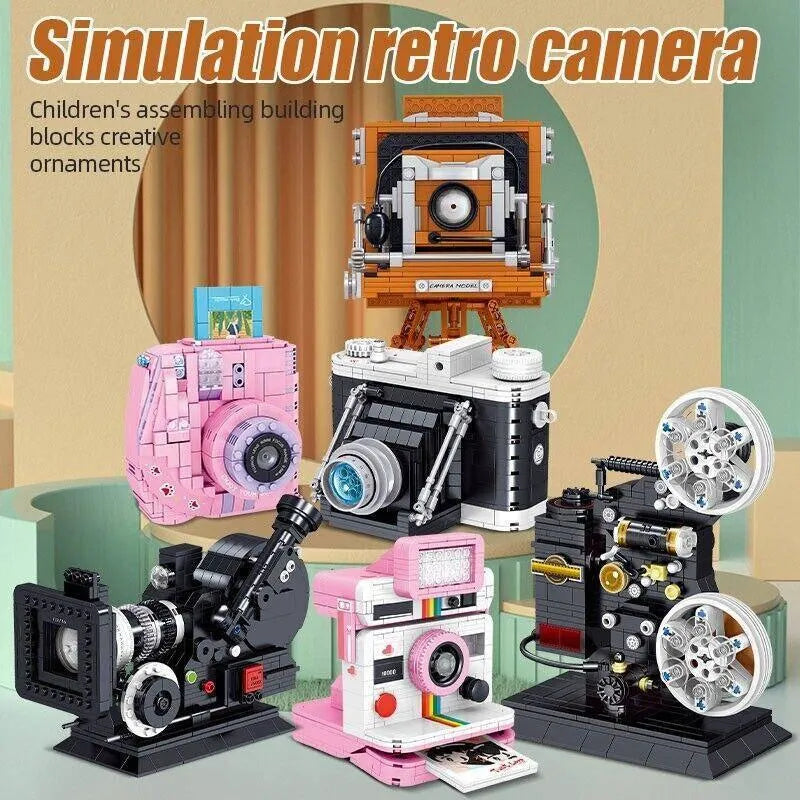 MOC Retro Digital Video Camera Building Blocks Toy