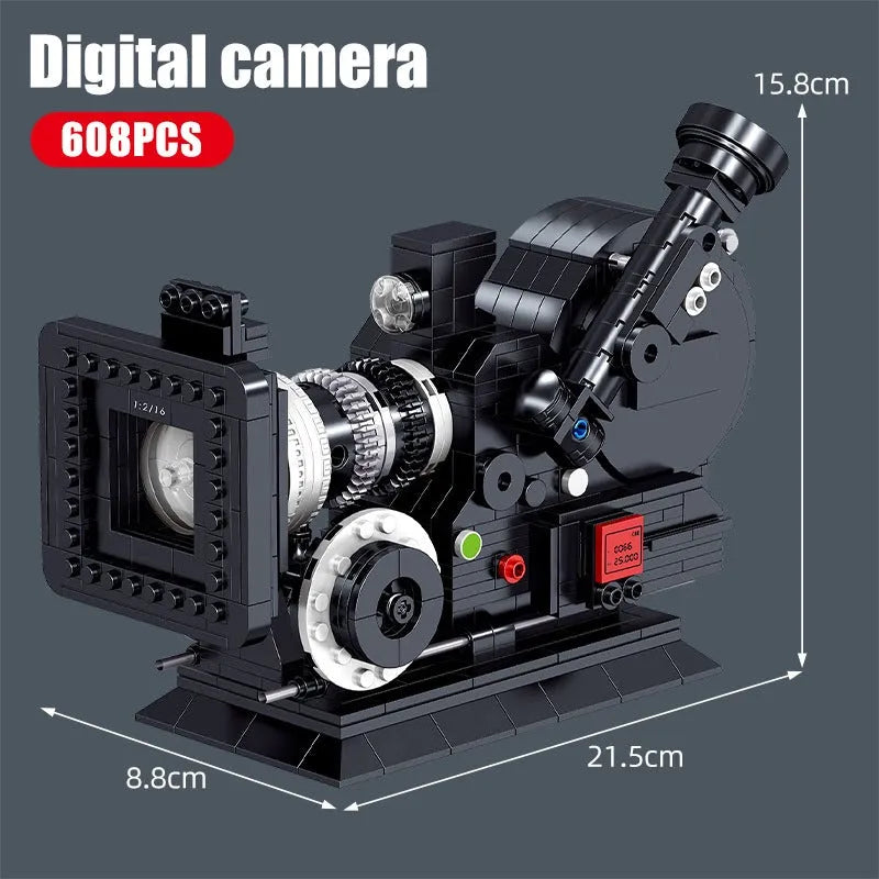 MOC Retro Digital Video Camera Building Blocks Toy