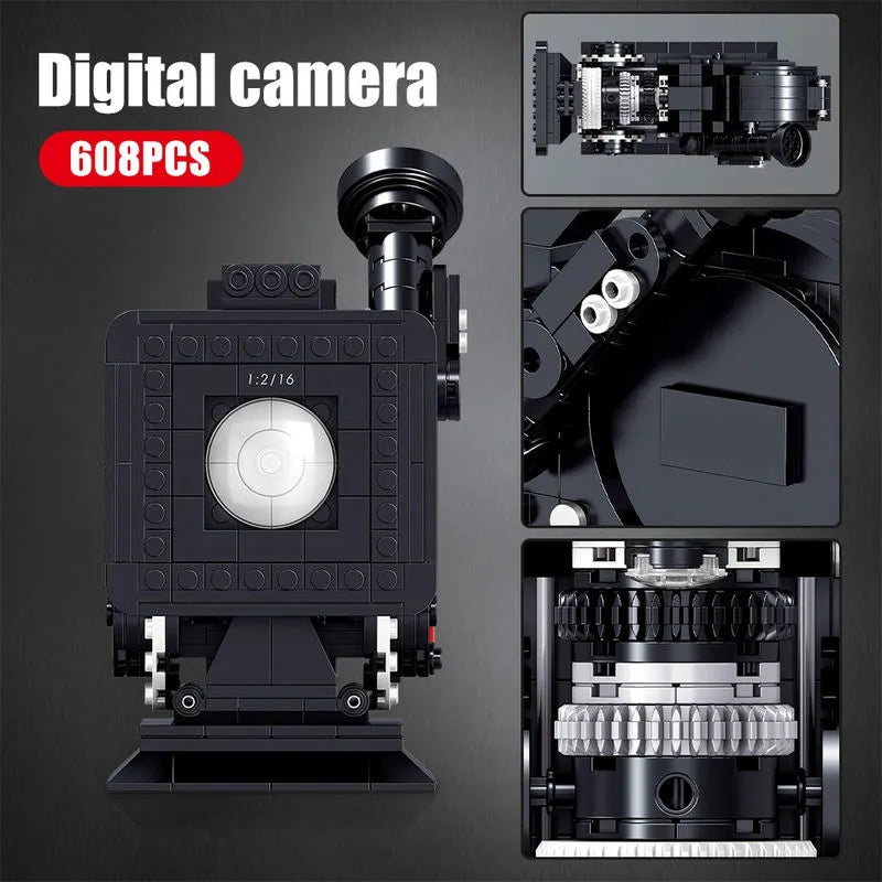 MOC Retro Digital Video Camera Building Blocks Toy