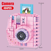 Thumbnail for Building Blocks MOC Retro Instant Photo Camera MINI Bricks Toy - 4