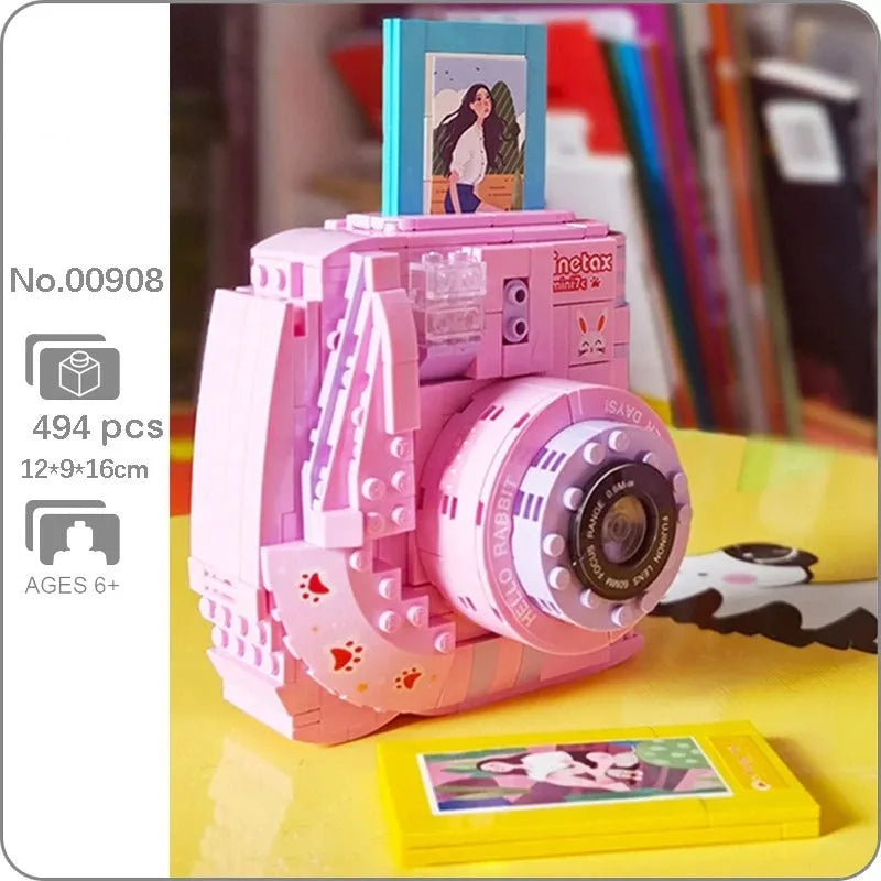 Camera Building Blocks MOC Retro Instant Photo Camera Building Blocks Toy
