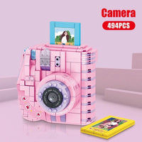 Thumbnail for Building Blocks MOC Retro Instant Photo Camera MINI Bricks Toy - 6