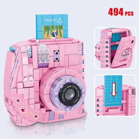 Thumbnail for Building Blocks MOC Retro Instant Photo Camera MINI Bricks Toy - 5