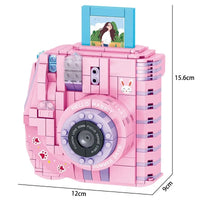 Thumbnail for Building Blocks MOC Retro Instant Photo Camera MINI Bricks Toy - 1