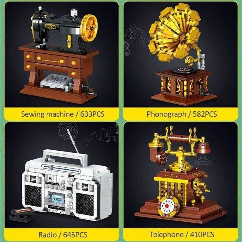 Building Blocks MOC Retro Sewing Machine MINI Bricks Toy 00936 - 5