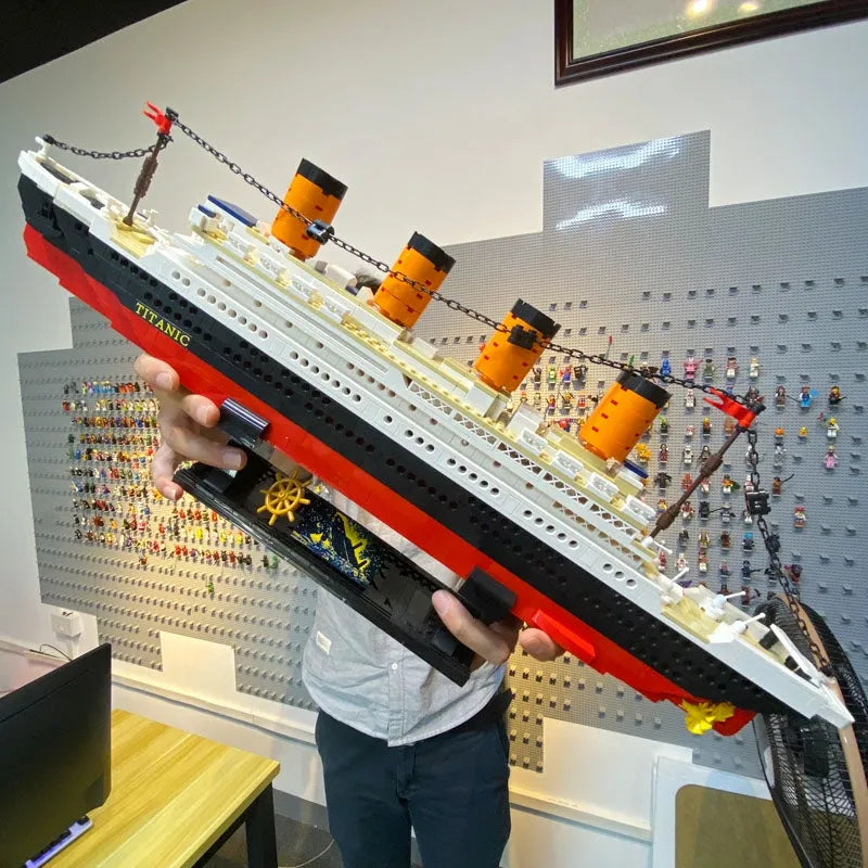 Building Blocks MOC RMS Titanic Steam Boat Ship Bricks Toys - 7
