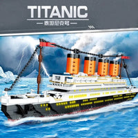 Thumbnail for Building Blocks MOC RMS Titanic Steam Boat Ship Bricks Toys - 2