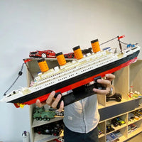 Thumbnail for Building Blocks MOC RMS Titanic Steam Boat Ship Bricks Toys - 6