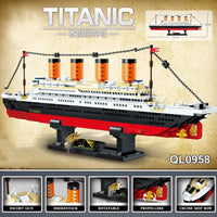 Thumbnail for Building Blocks MOC RMS Titanic Steam Boat Ship Bricks Toys - 3