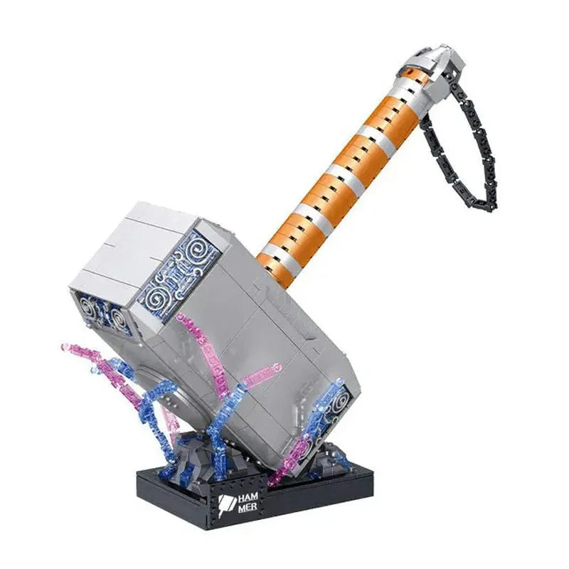 Building Blocks MOC Super Hero Marvel Thor Hammer MINI Bricks Toy - 1