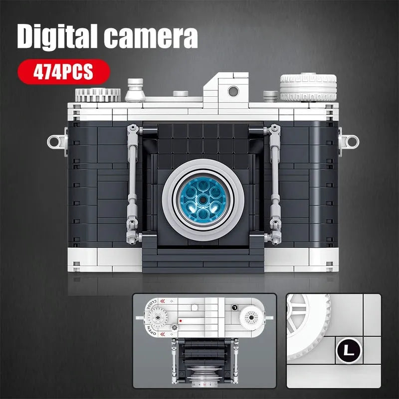 Camera Building Blocks MOC Vintage SLR Digital Camera Building Blocks Toy 00905