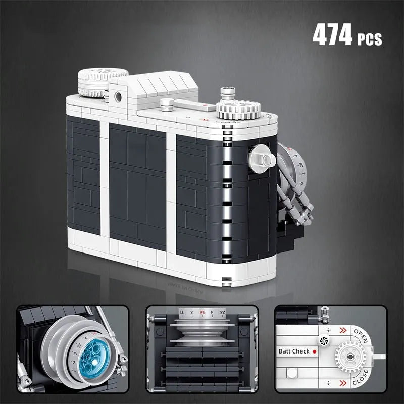 Bricks Block Camera MOC Vintage SLR Digital Camera Building Blocks Toy 00905