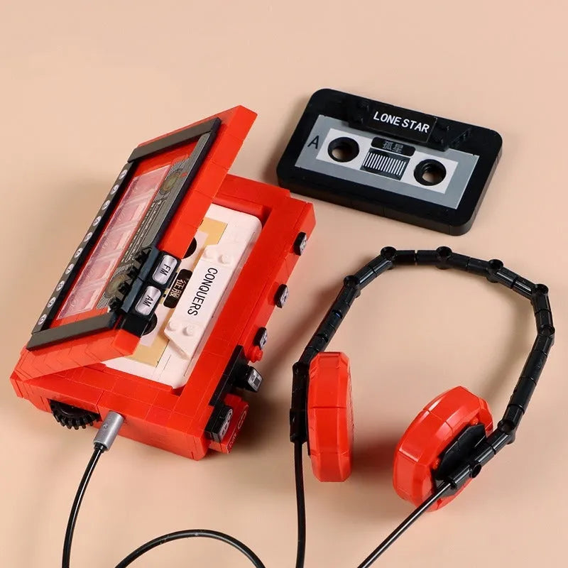 Building Blocks Retro Red Tape Recorder MINI Bricks Toys 00989 - 7