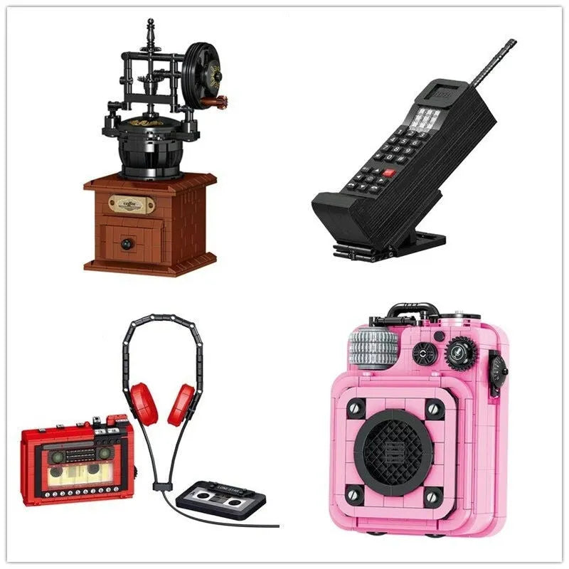 Building Blocks Retro Red Tape Recorder MINI Bricks Toys 00989 Construction Set Toys - 10