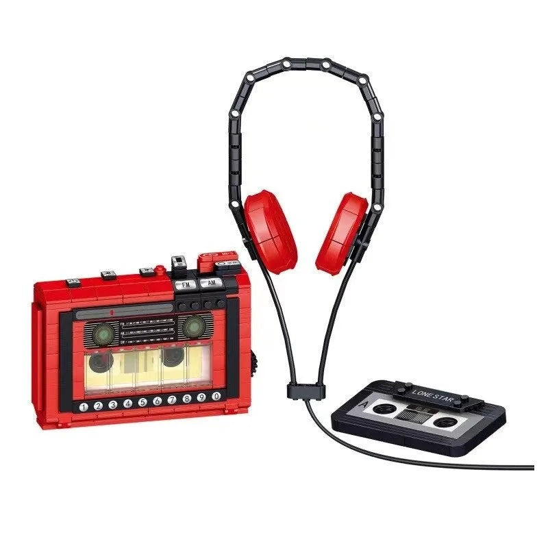 Building Blocks Retro Red Tape Recorder MINI Bricks Toys 00989 - 1
