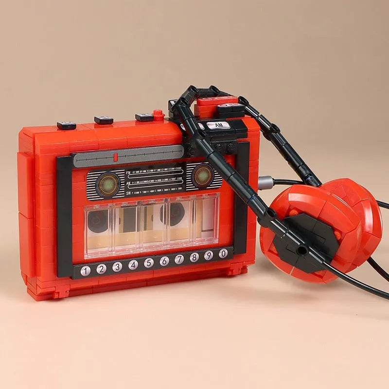 Building Blocks Retro Red Tape Recorder MINI Bricks Toys 00989 Construction Set Toys - 5