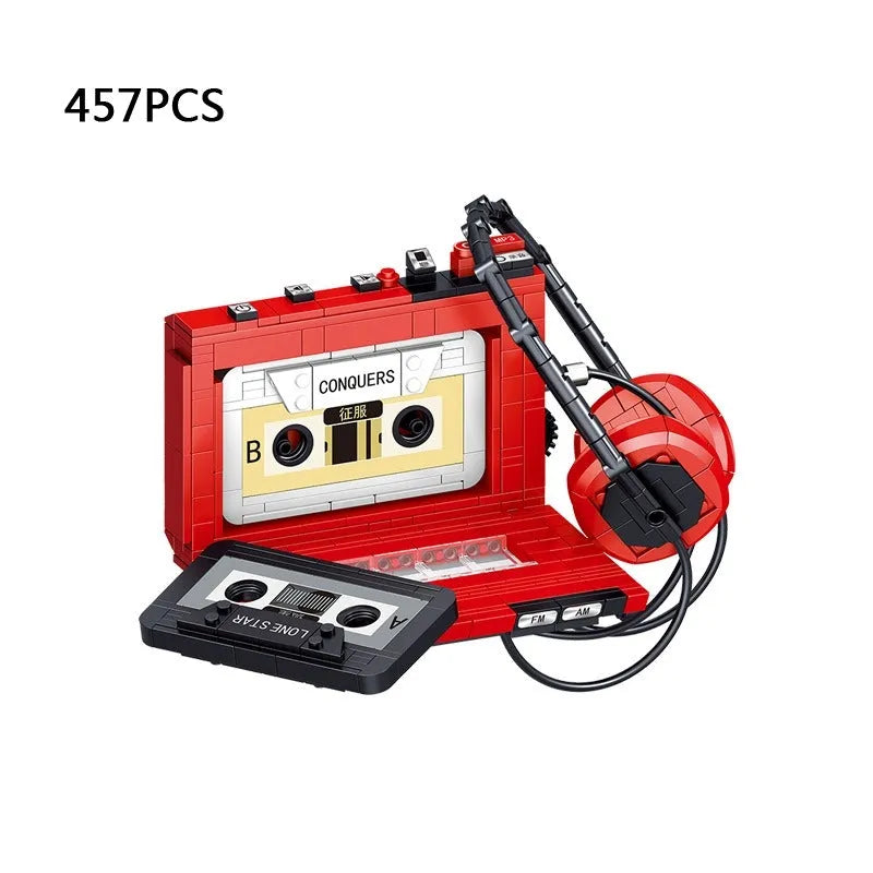 Building Blocks Retro Red Tape Recorder MINI Bricks Toys 00989 - 2