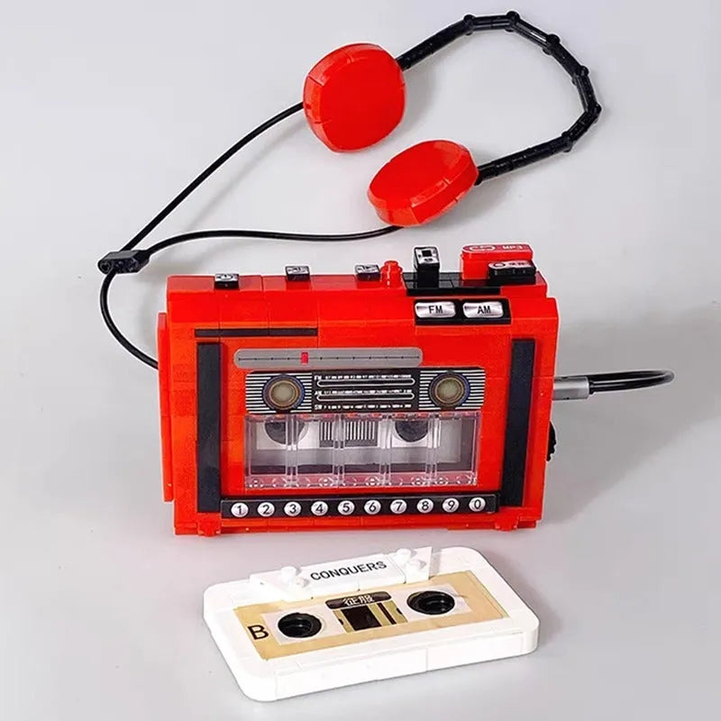 Building Blocks Retro Red Tape Recorder MINI Bricks Toys 00989 - 6