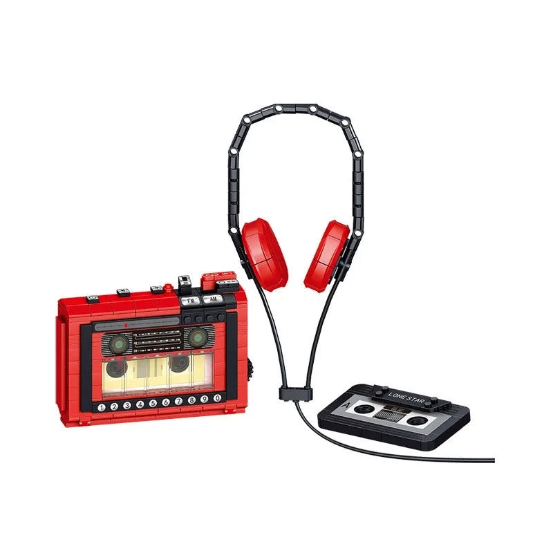 Building Blocks Retro Red Tape Recorder MINI Bricks Toys 00989 - 3