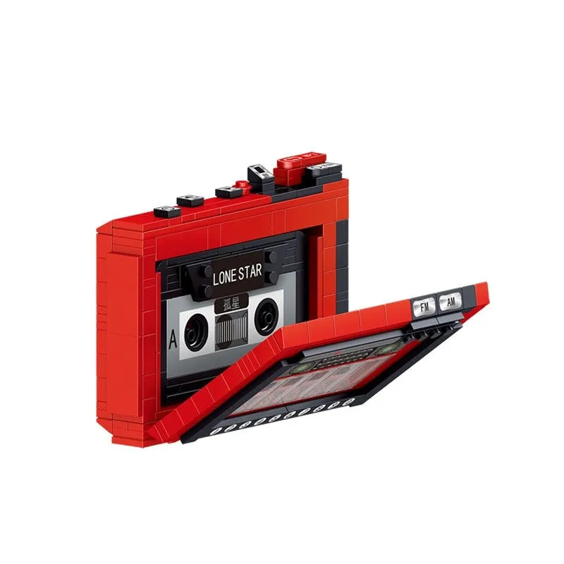 Building Blocks Retro Red Tape Recorder MINI Bricks Toys 00989 Construction Set Toys - 4